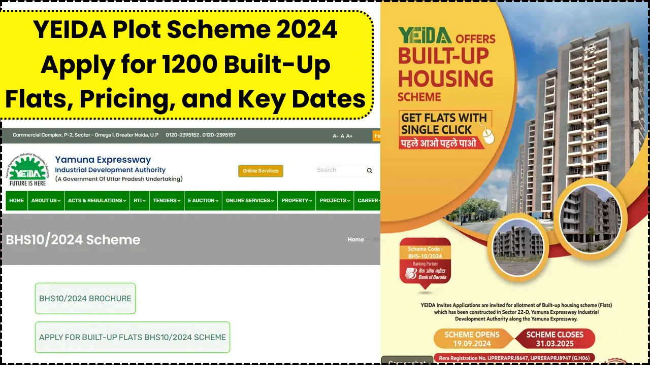 YEIDA Plot Scheme 2024 Apply for 1200 Built-Up Flats, Pricing, and Key Dates