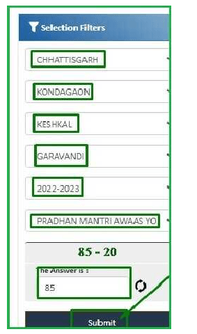 chhattisgarh pm awas yojana list
