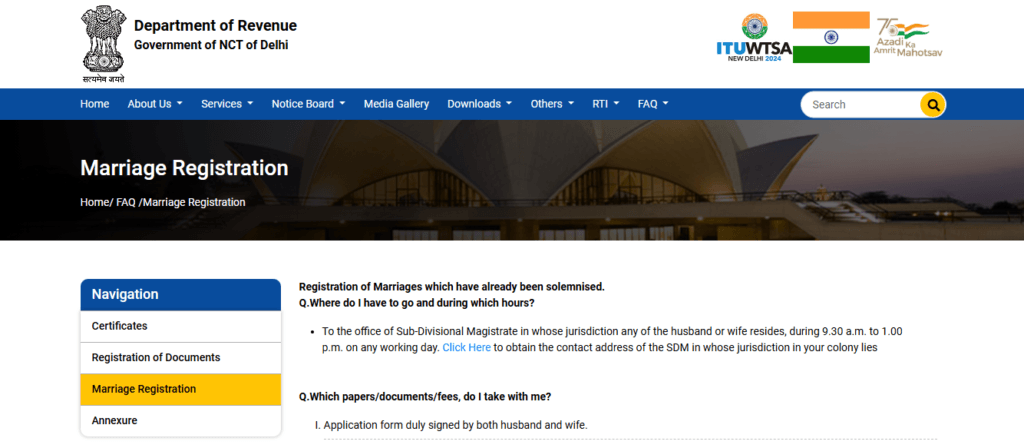 Delhi Marriage Registration