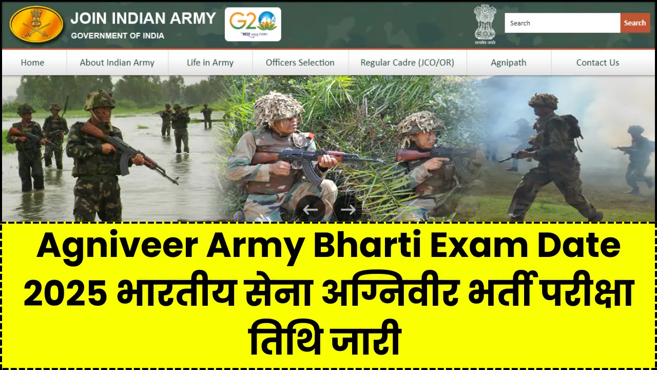 Agniveer Army Bharti Exam Date 2025